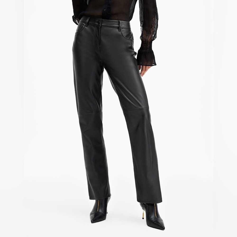 All Saints Saige Black Straight Leg Pants